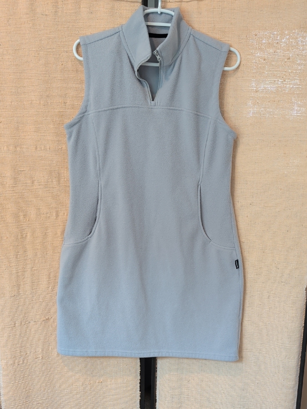Baleaf Light Gray Sleeveless Fleece Mini Dress